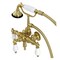 Kingston Brass AE23T7 3-3/8 Inch Wall Mount Tub Faucet with Hand Shower, Brushed Brass AE23T7 - alternate 1